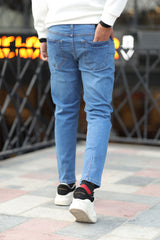 Elegant Style Turbo Ankle Fit Jeans In Blue