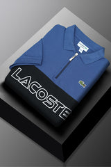 Lcste Color-Block Panel Men's Polo Shirt In Blue