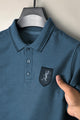Grdno Square Texture Men's Polo Shirt