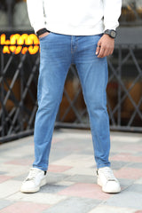 Elegant Style Turbo Ankle Fit Jeans In Blue