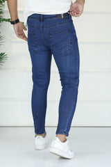 Turbo Street-Style Ankle Grazer Jeans In Blue