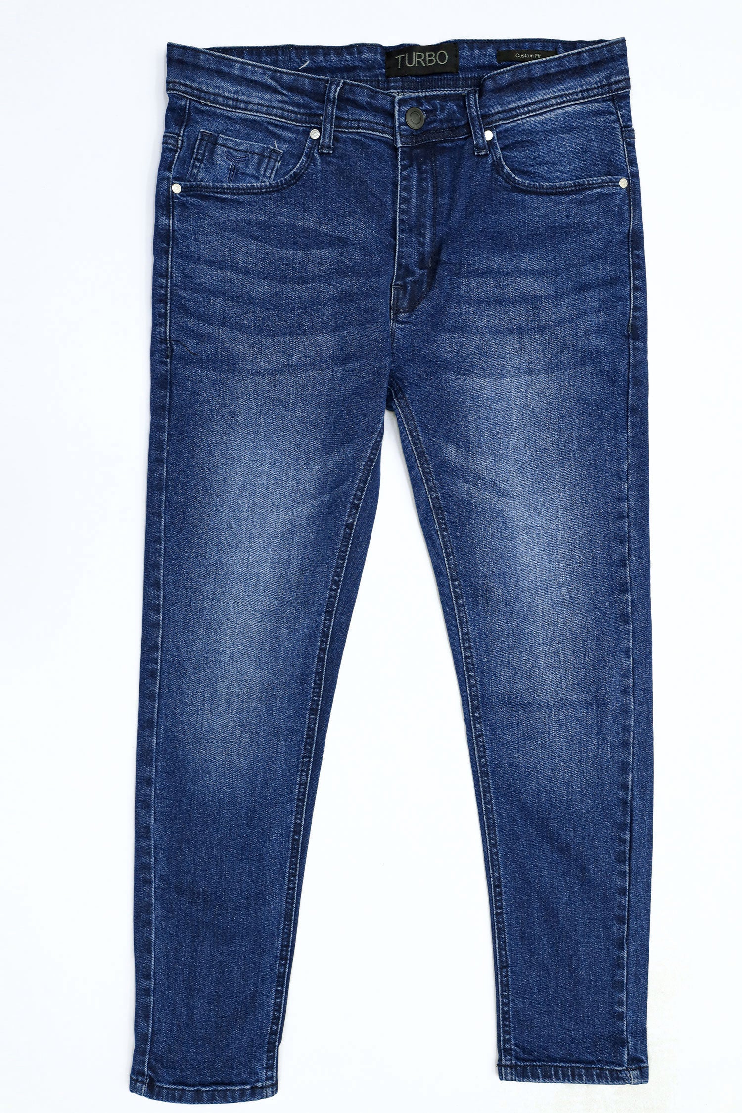 Turbo Ankle Fit Jeans In Blue