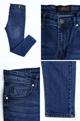 Turbo Ankle Fit Jeans In Blue