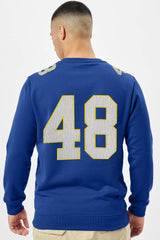 Nke Crew Neck Full Sleeves Men's Sweatshirt In Royal Blue