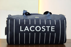 Lacste Imported Signature Lining Travel bag in Navy Blue