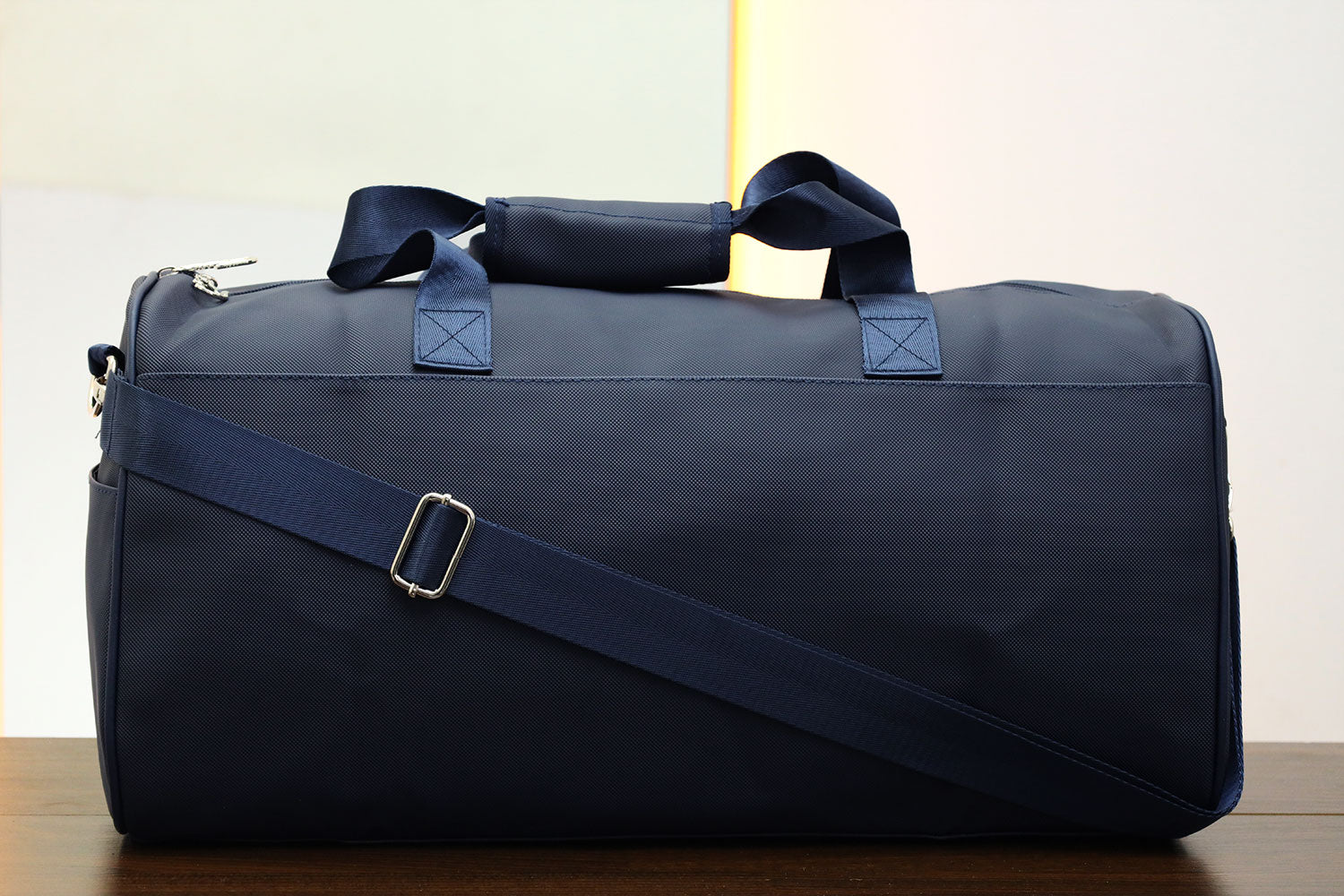 Lacste Imported Signature Lining Travel bag in Navy Blue