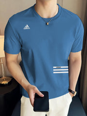 Adds Premium Tennis Short Sleeves Round Neck T-Shirt