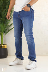 Turbo Clean Cut Iconic Relaxed Slim Fit Jeans In Blue