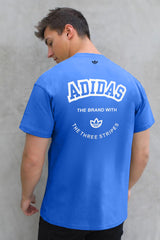 Adds AdiColor Signature Crew Neck Tee In Blue