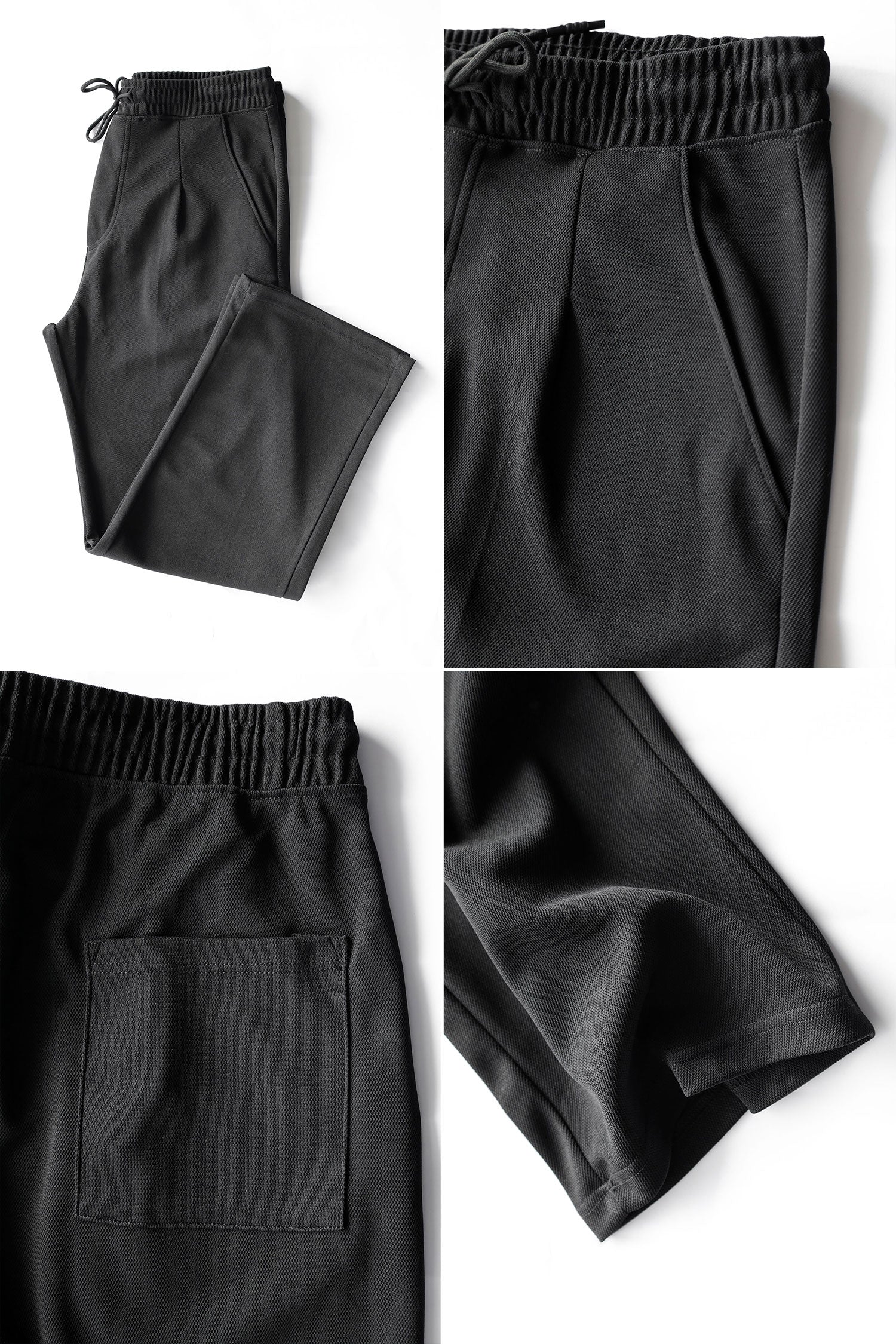 Relaxed Straight Baggy Loose Bottom Trouser in Black