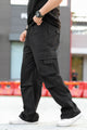 Men's Classic Casual Baggy Cargo Trouser In Black