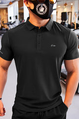 Turbo imp lightweight breathable dryfit Polo In Black