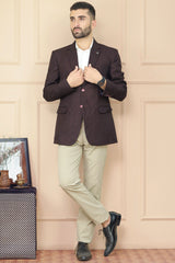 Classic Rich Chestnut Aura Mens Casual Blazer