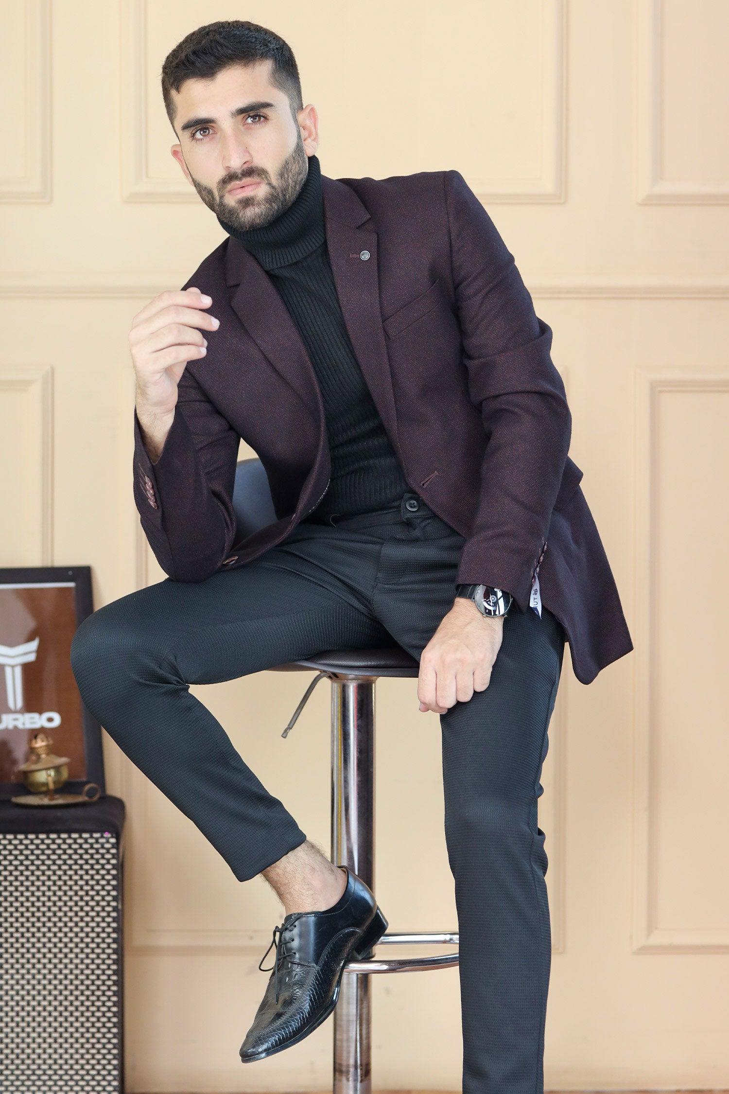 Classic Rich Premium Wool Blend Mens Casual Blazer