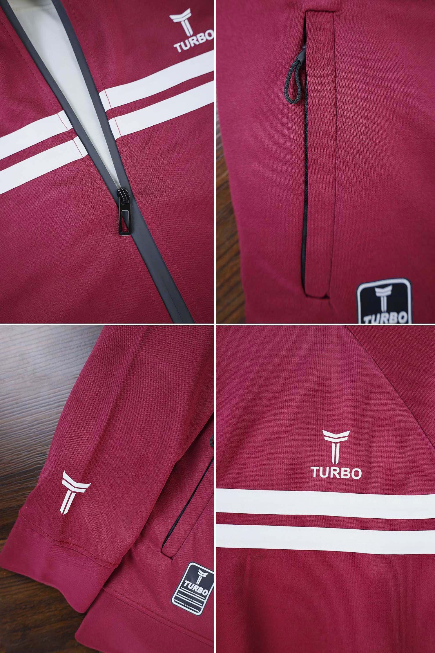 Turbo Edge Slim Fit Mock Neck Zipper Style Tracksuit