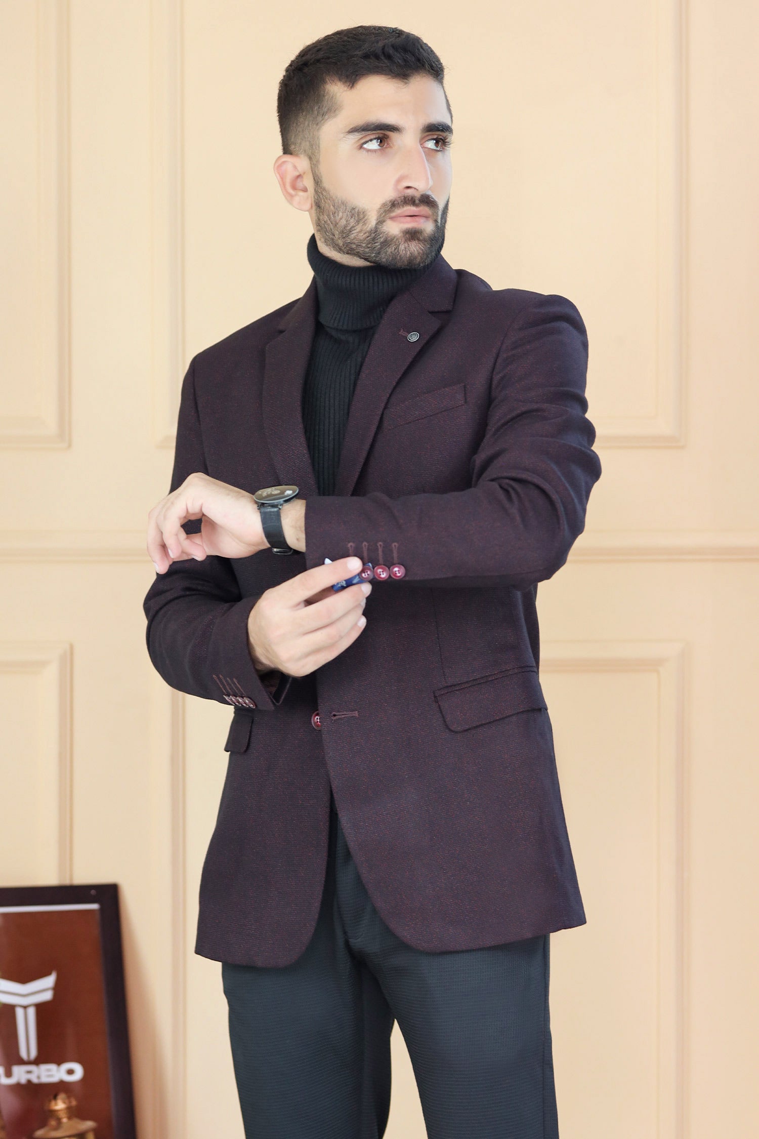 Classic Rich Premium Wool Blend Mens Casual Blazer