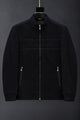Geometric Block Patterned Imported Men's Wool Jacket In Black & Blue