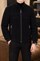 Geometric Block Patterned Imported Men's Wool Jacket