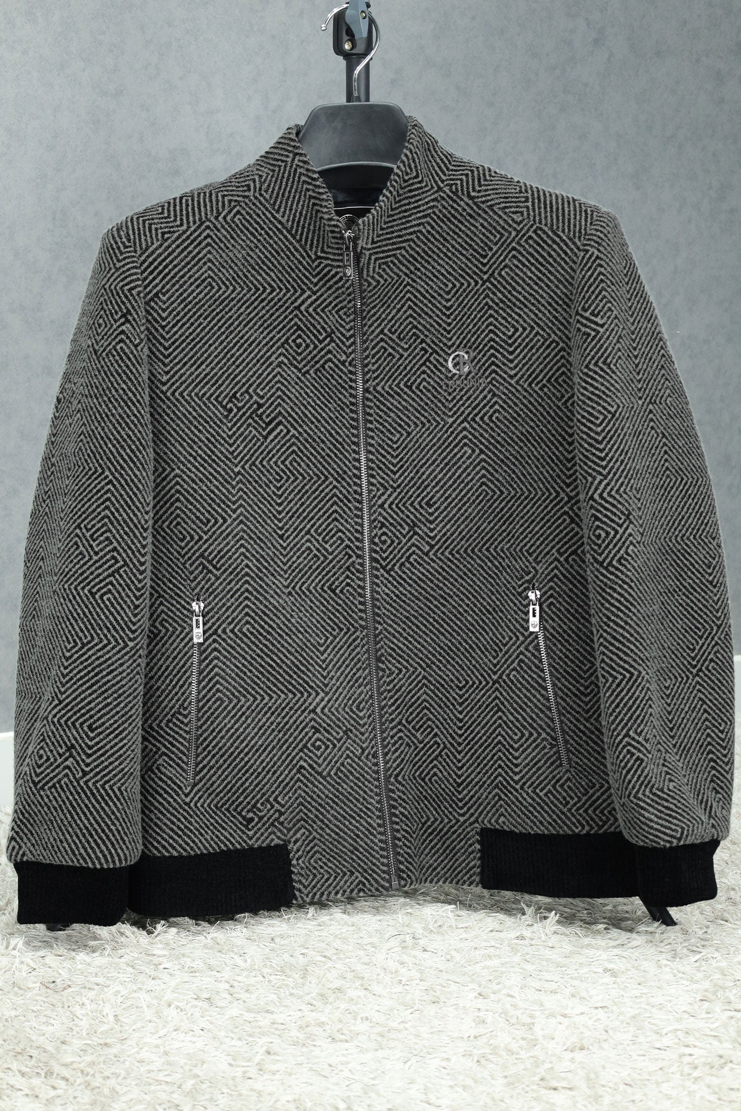 Patterened Stamp  Imported Men's Woolen Jacket