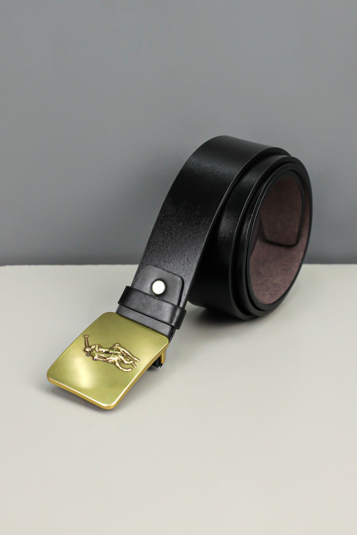 Polo Metal Alloy Automatic Buckle Branded Belt