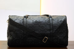 Vrsce Imported Embossed Texture Travel bag in Black & Golden