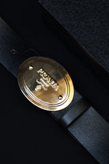 Prda Metal Alloy Automatic Buckle Branded Belt