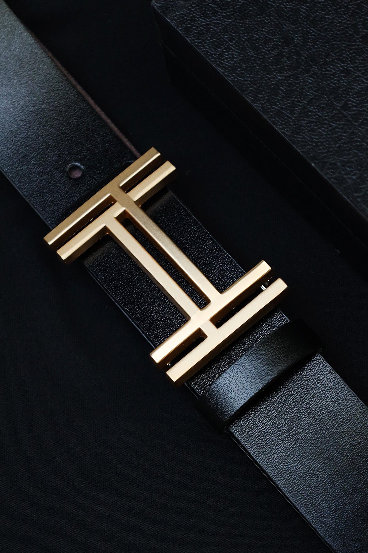 Hrmes Metal Alloy Automatic Buckle Branded Belt