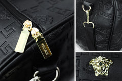 Vrsce Imported Embossed Texture Travel bag in Black & Golden