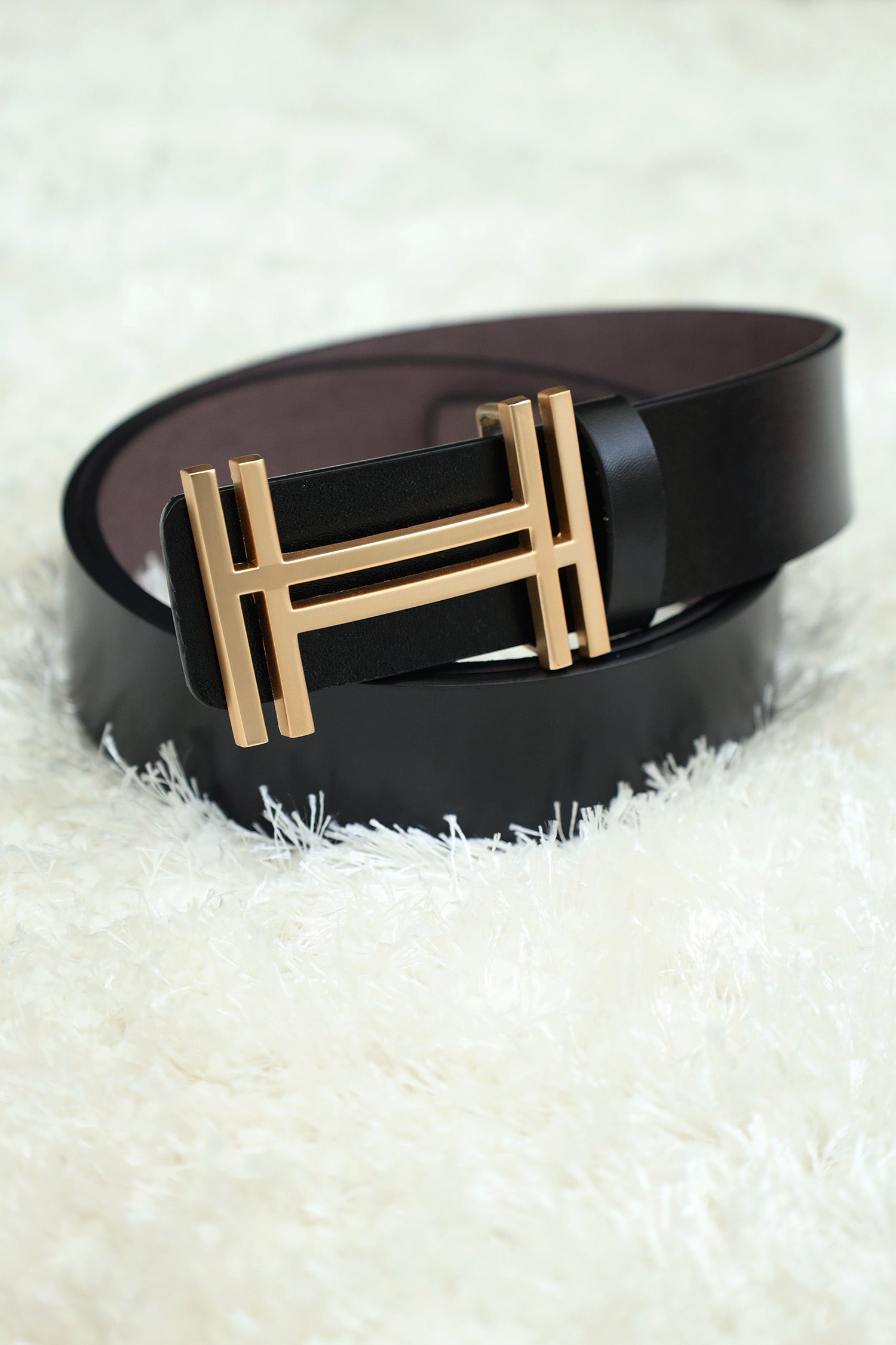 Hrmes Metal Alloy Automatic Buckle Branded Belt