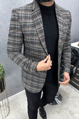 Turbo Color-Block Stripes Men's Casual Blazer