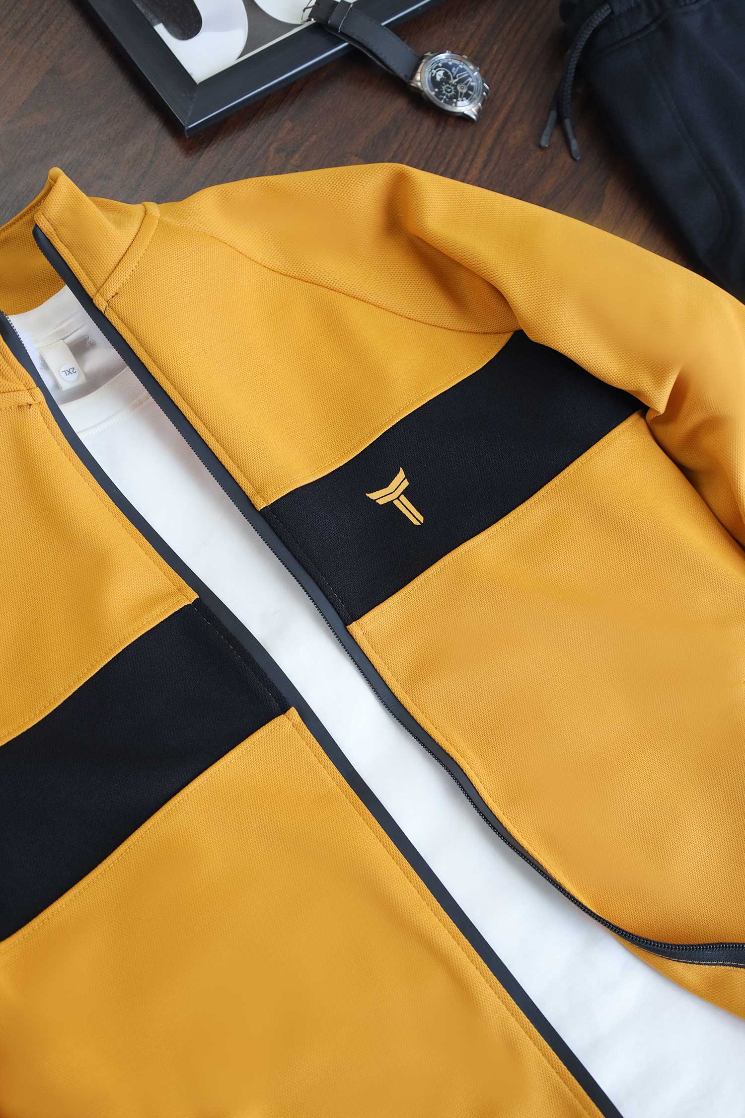 Turbo TrainFit Panel Mock Neck Zipper Tracksuit