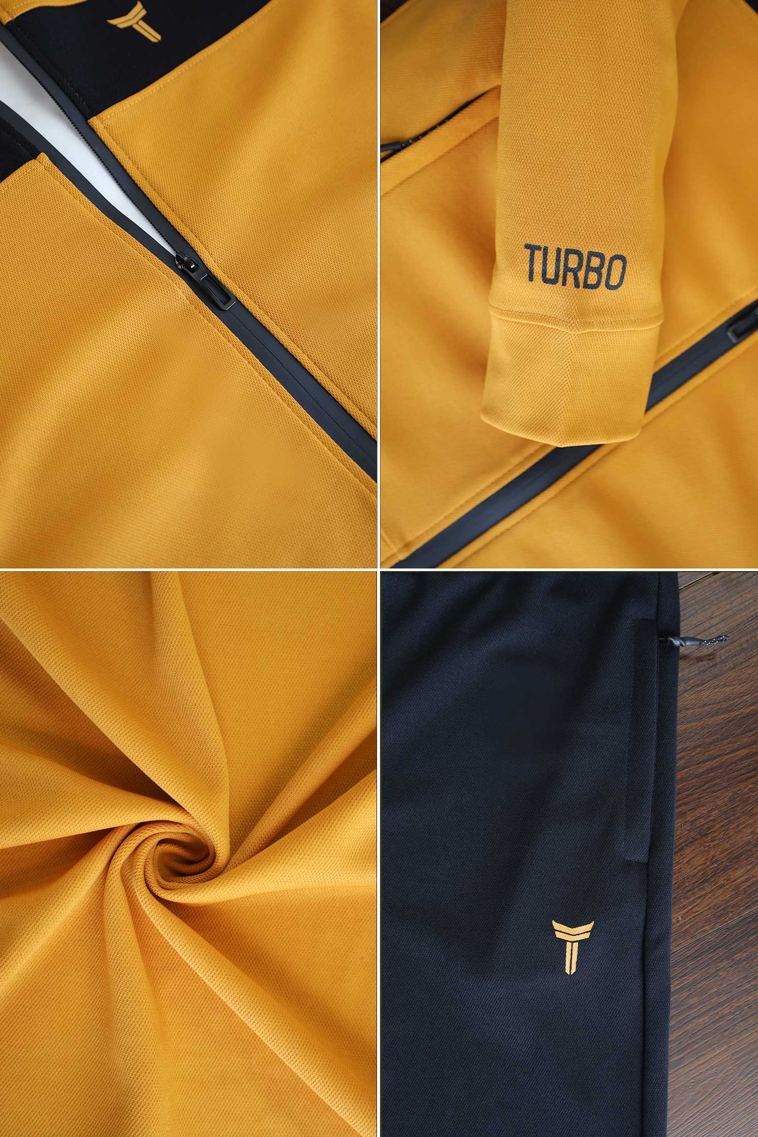 Turbo TrainFit Panel Mock Neck Zipper Tracksuit