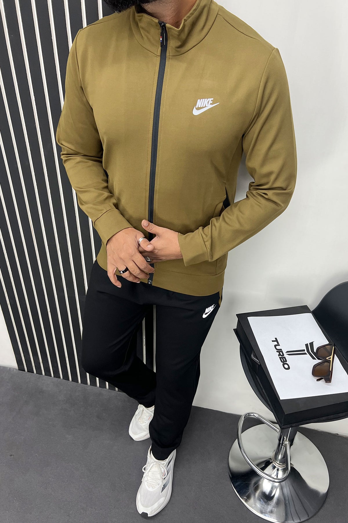 Nke Premium Sportswear Men Zipper Tracksuit