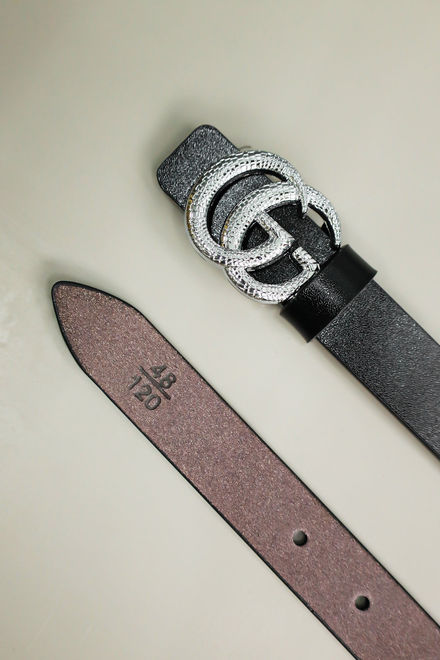 G Metal Alloy Automatic Buckle Branded Belt