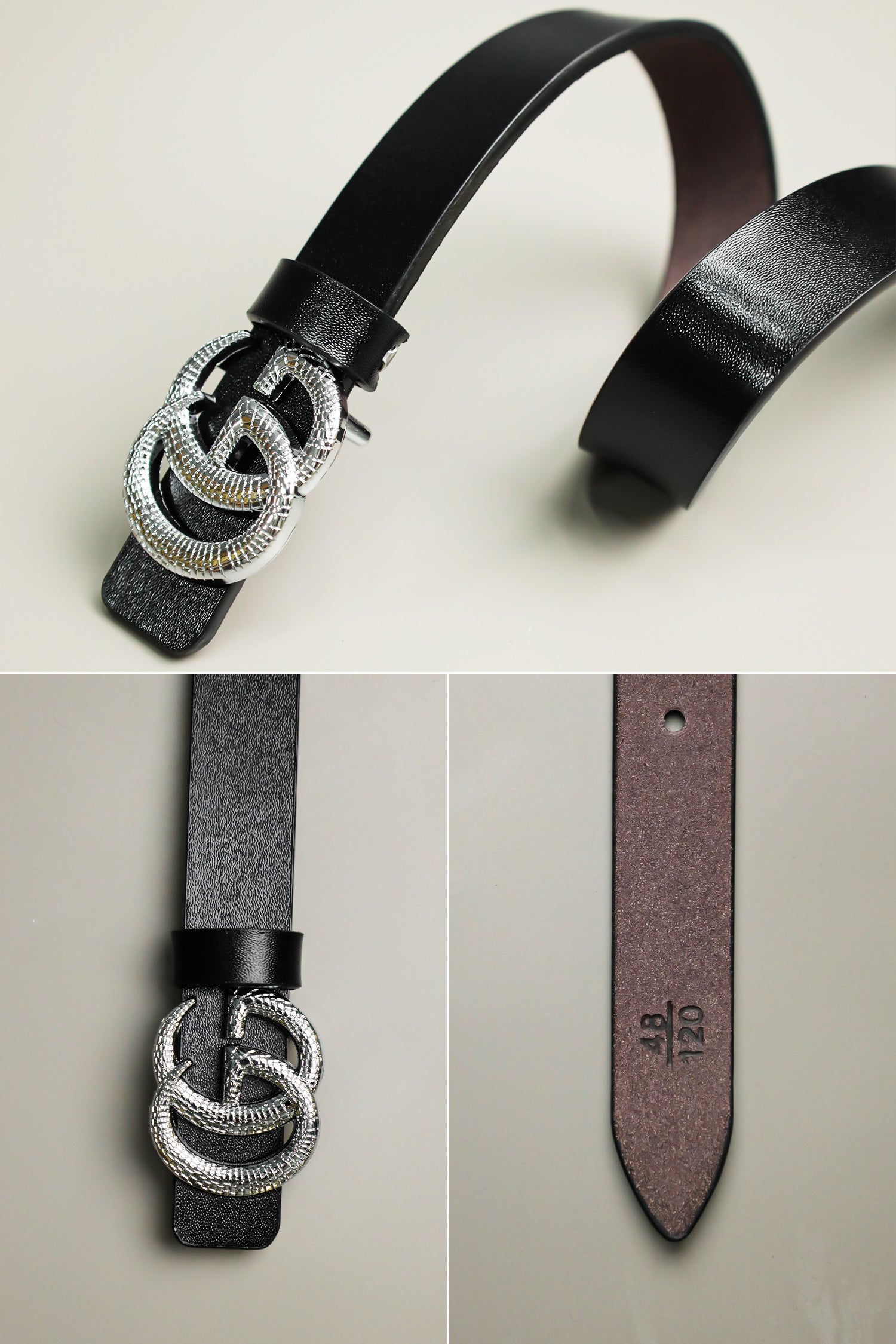 G Metal Alloy Automatic Buckle Branded Belt