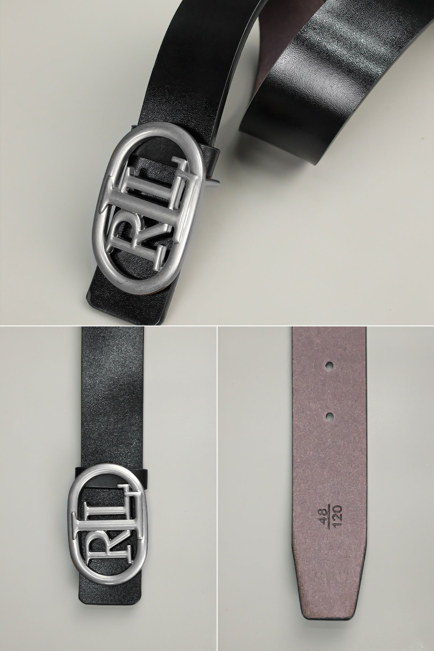 Rebk Metal Alloy Automatic Buckle Branded Belt