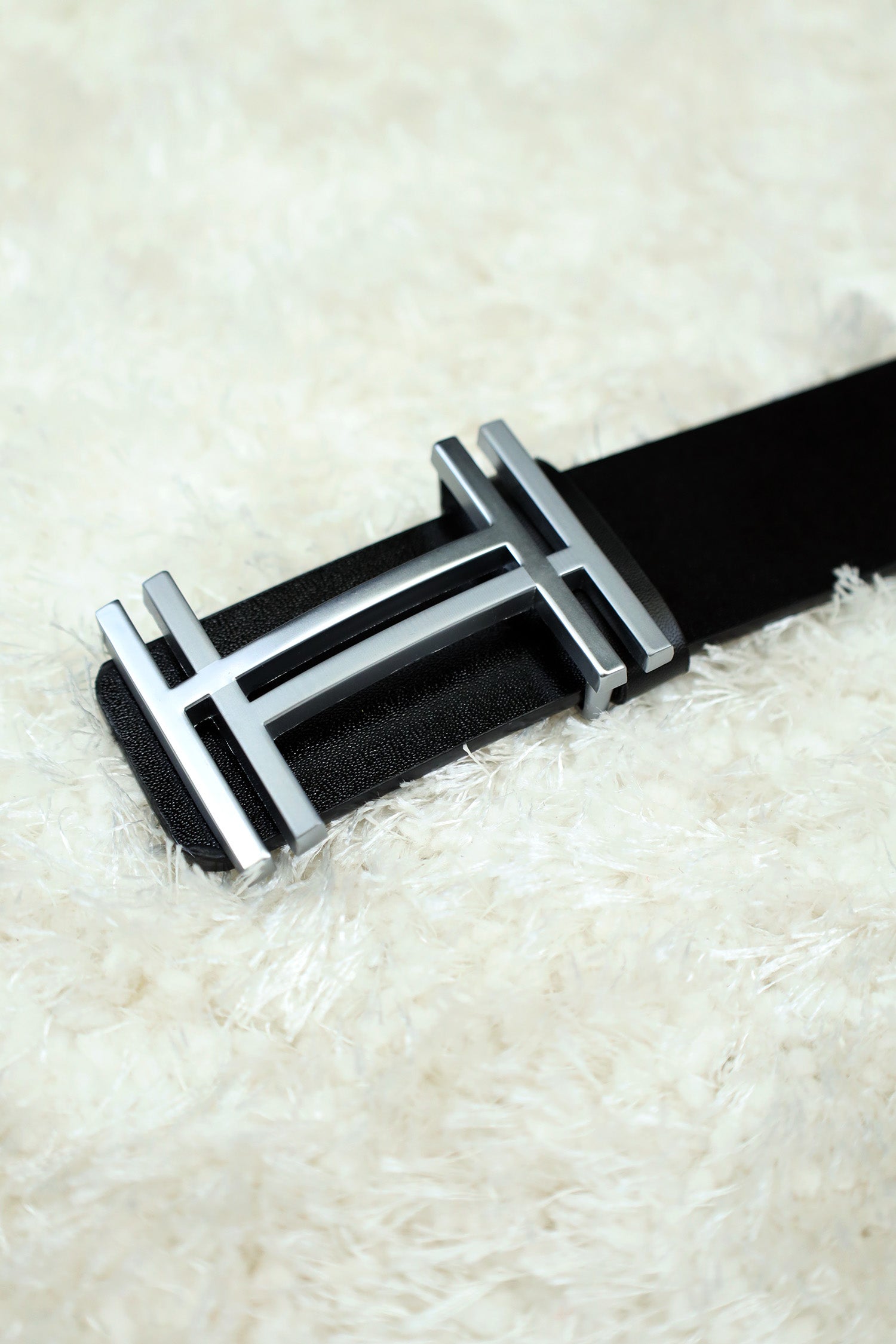 Hrmes Metal Alloy Automatic Buckle Branded Belt