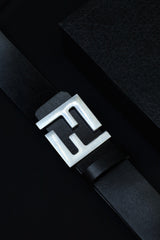 Fndi Buckle Single Side 7A+ Premium PU Belt