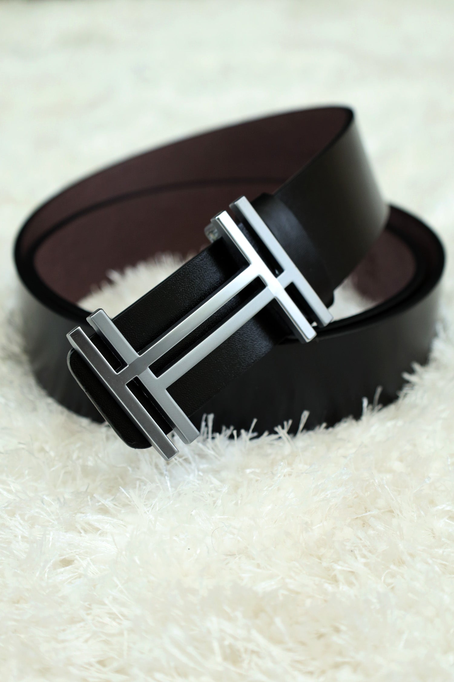 Hrmes Metal Alloy Automatic Buckle Branded Belt