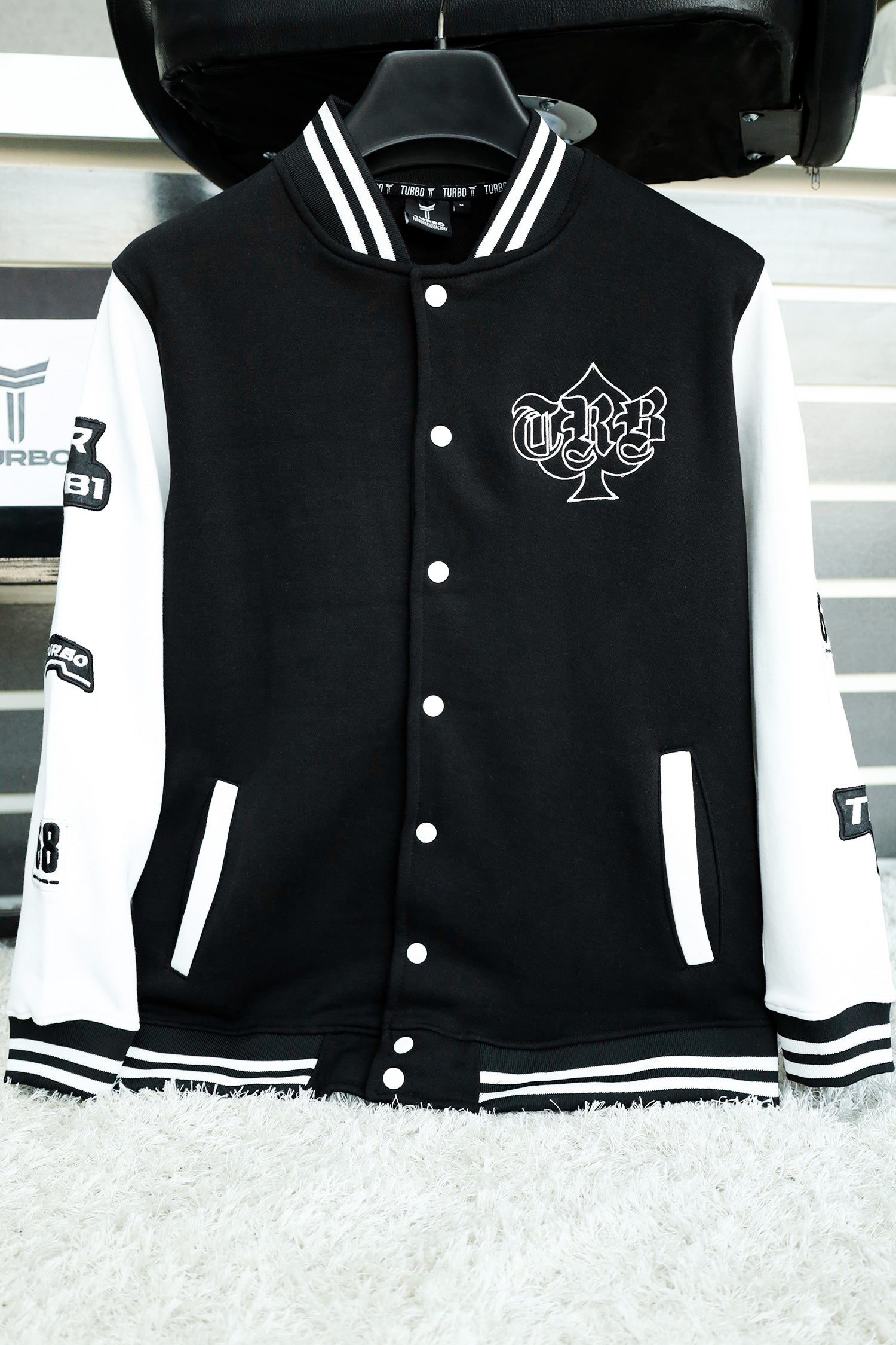 Turbo Contrast Tone Men's Varsity Jacket