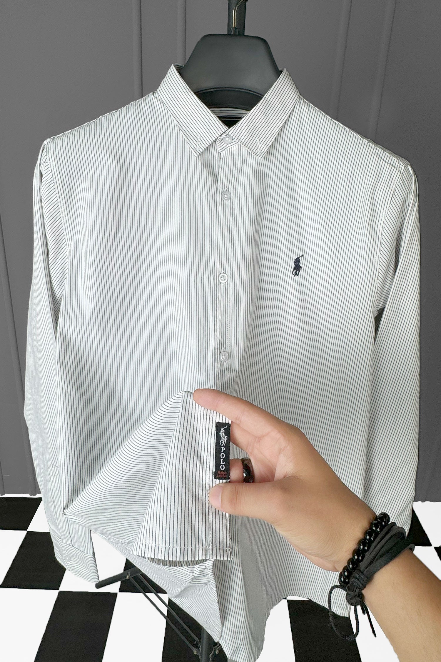 Polo Rph Lren Stripe Poplin Cotton Casual Shirt
