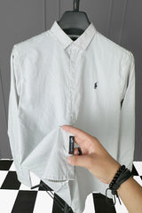 Polo Rph Lren Stripe Poplin Cotton Casual Shirt In Black&White