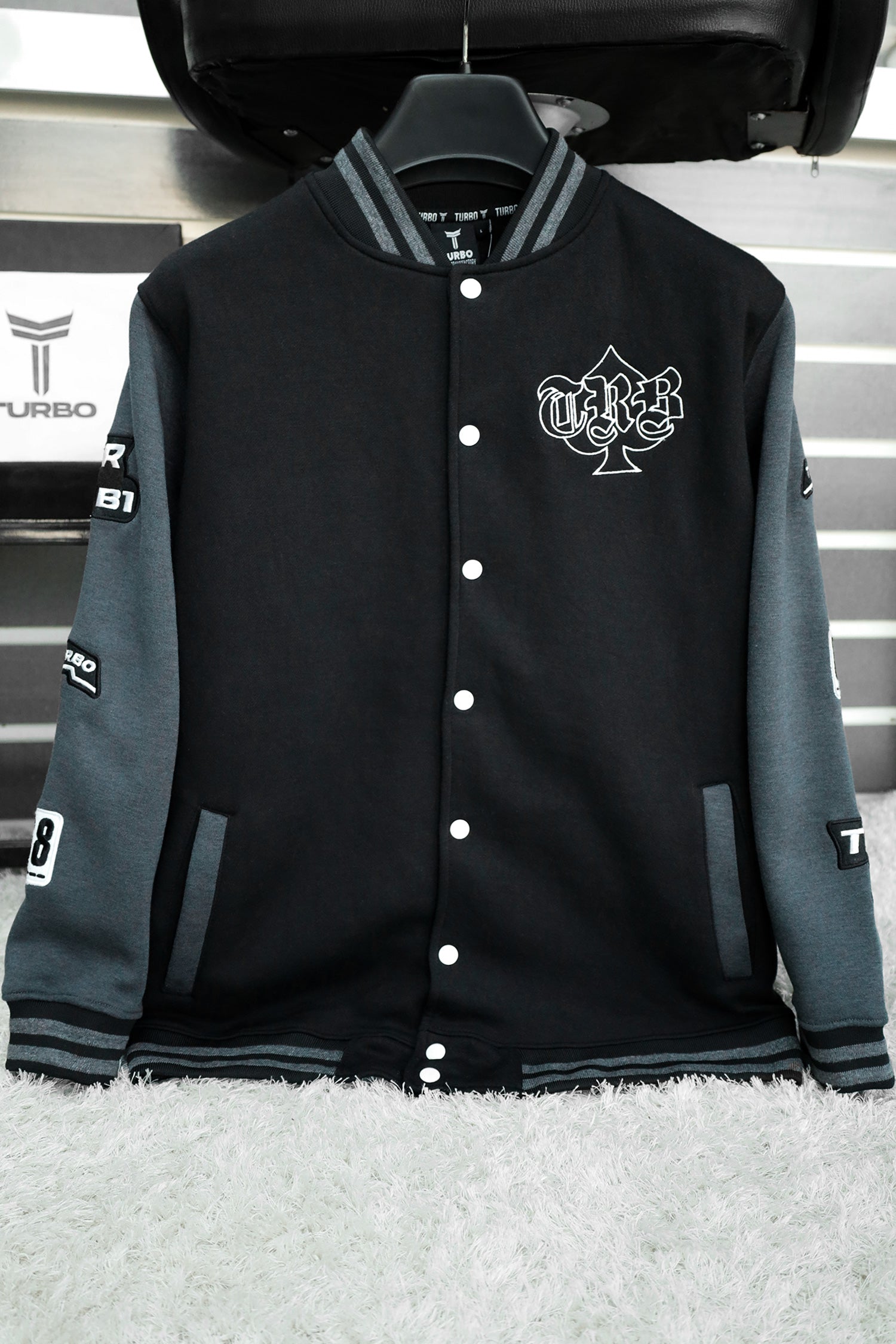 Turbo Contrast Tone Men's Varsity Jacket