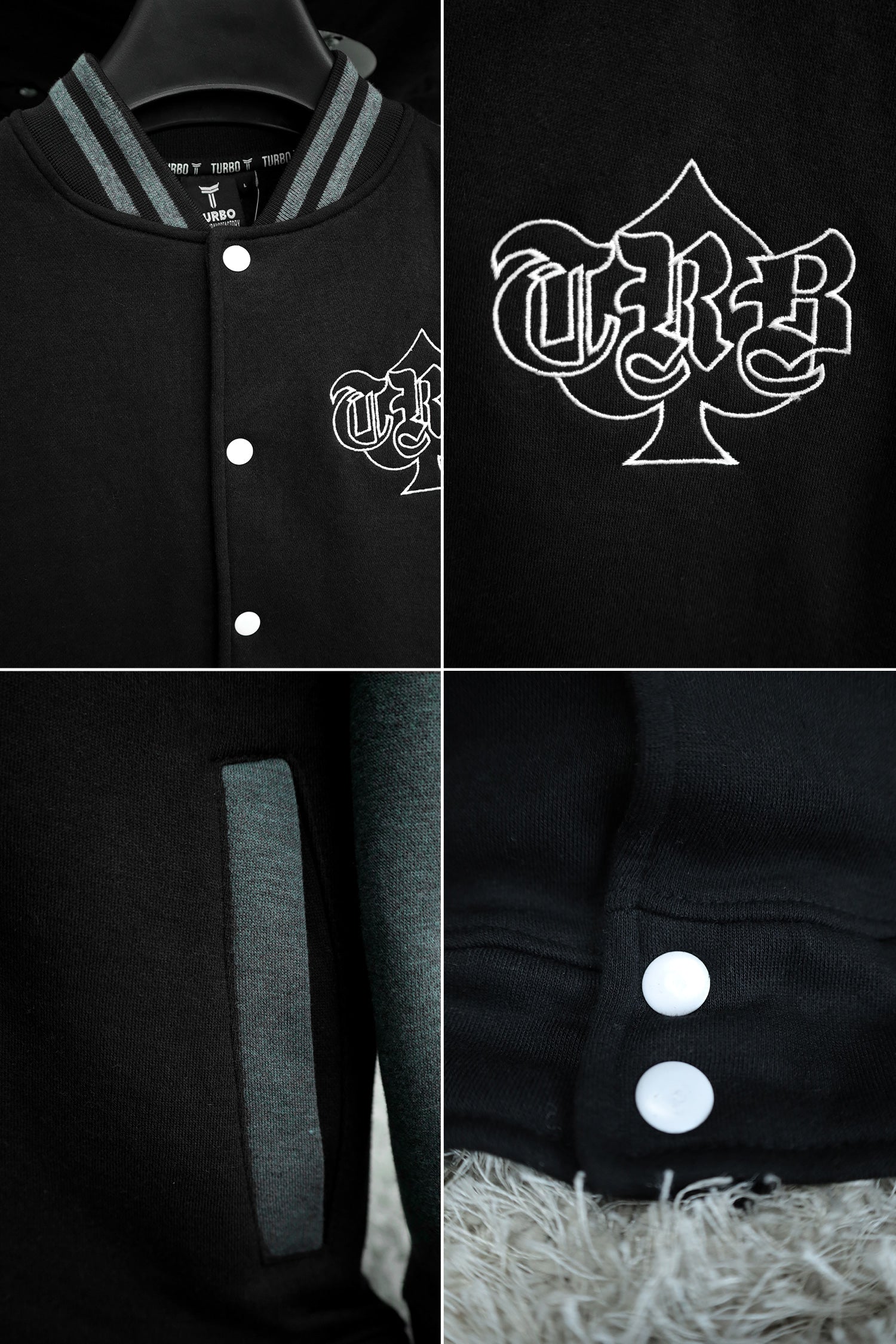 Turbo Contrast Tone Men's Varsity Jacket