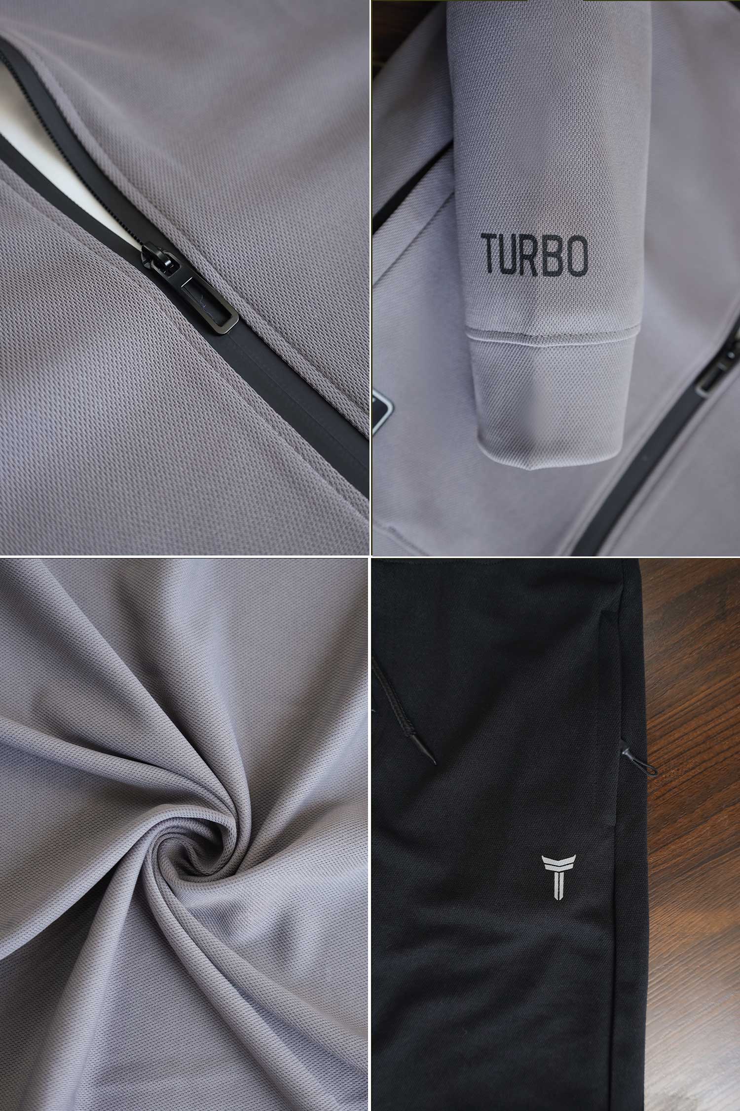 Turbo TrainFit Panel Mock Neck Zipper Tracksuit