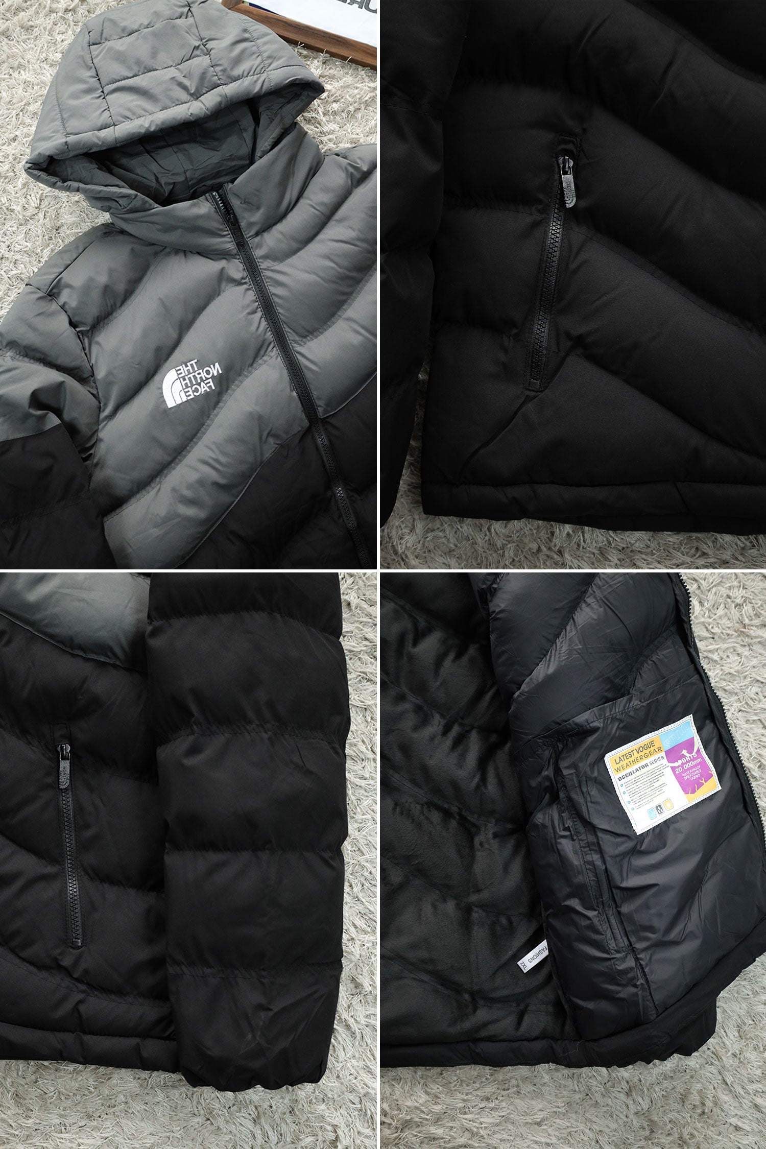 Th Nrth Fce Contrast Hooded Bubble Padded Imported Puffer Jacket