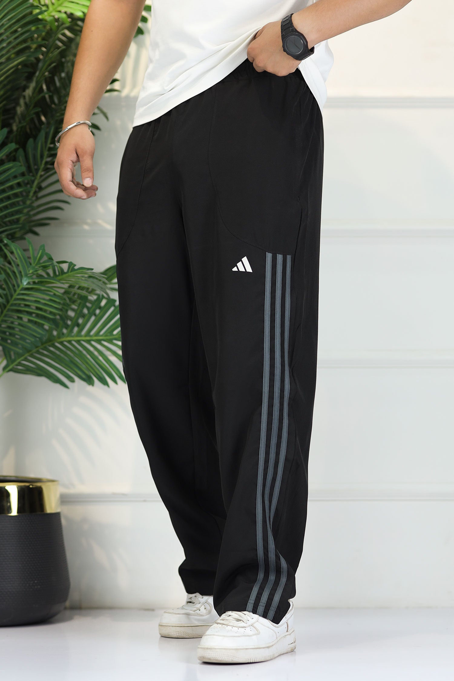 Adidas Micro-Tech Half Stripes Loose Bottom Trouser