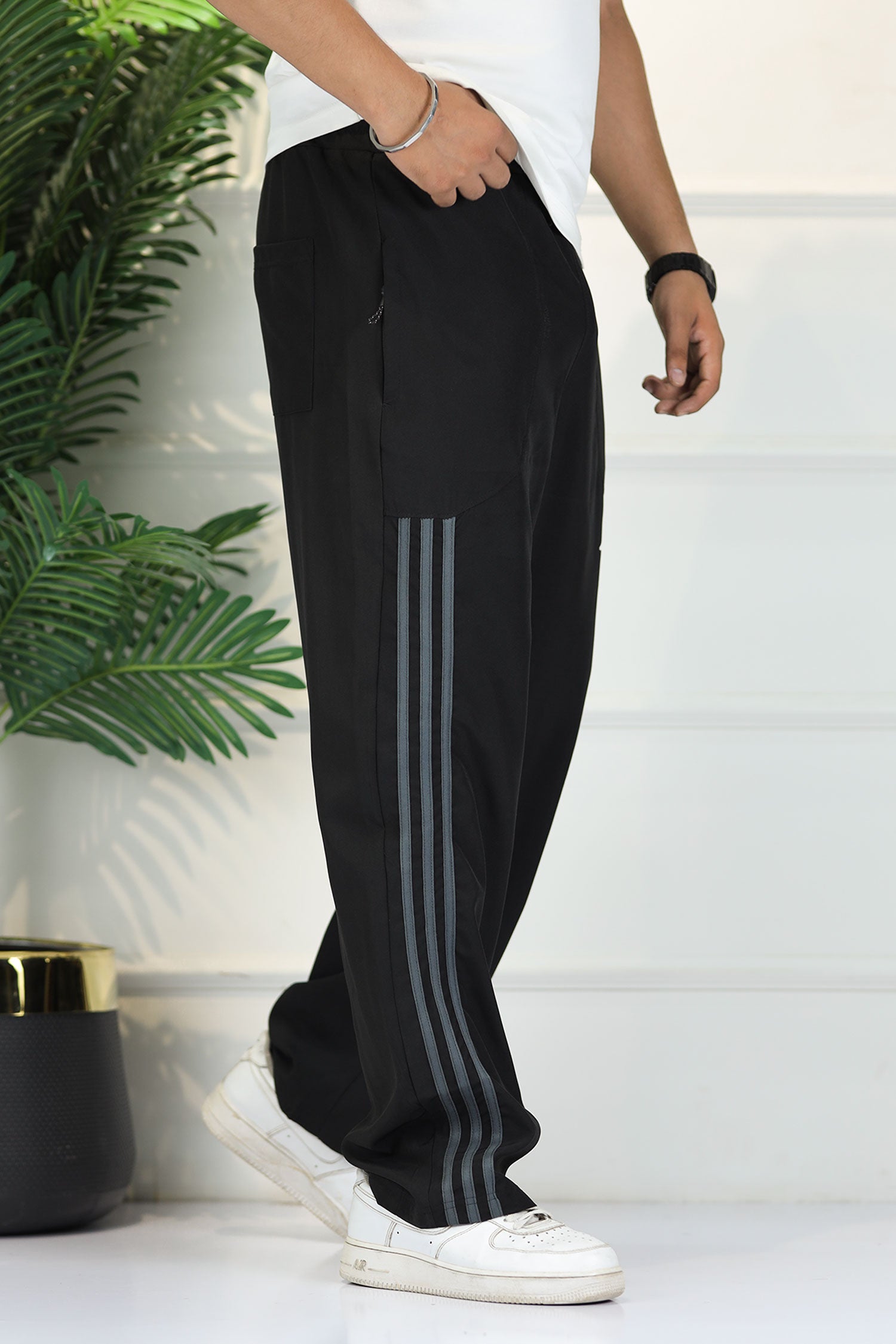 Adidas Micro-Tech Half Stripes Loose Bottom Trouser
