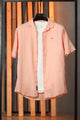 Turbo Endless Cool Embossed Casual Shirt In Baby Pink