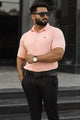 Turbo Endless Cool Embossed Casual Shirt In Baby Pink